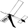 Схематическая учебная авиамодель планер Схемка